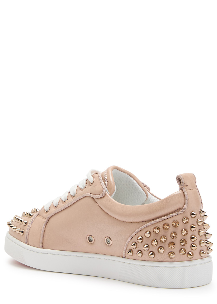 Christian Louboutin Louise Junior Spikes Pearlescent Leather Sneakers - 2