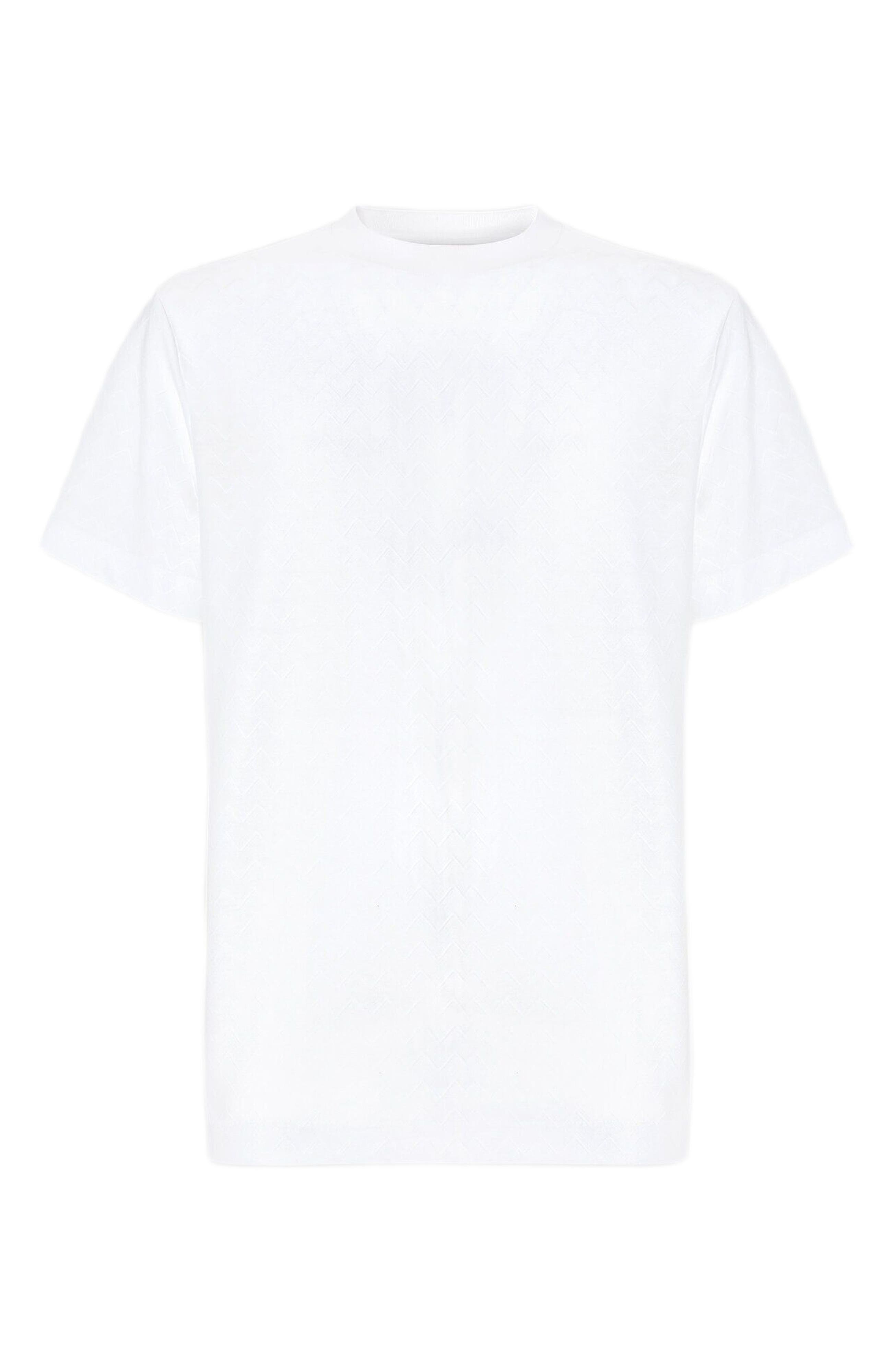 Missoni Tone-on-tone Zig Zag Cotton Jersey Crewneck T-shirt in White at Nordstrom - 2