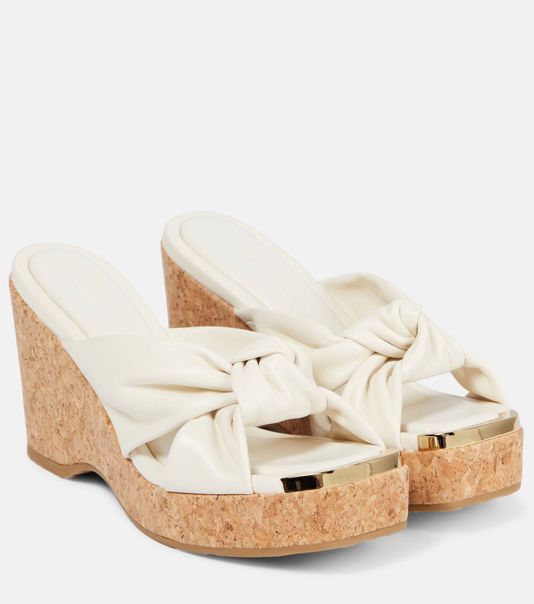 Avenue leather wedge sandals - 1