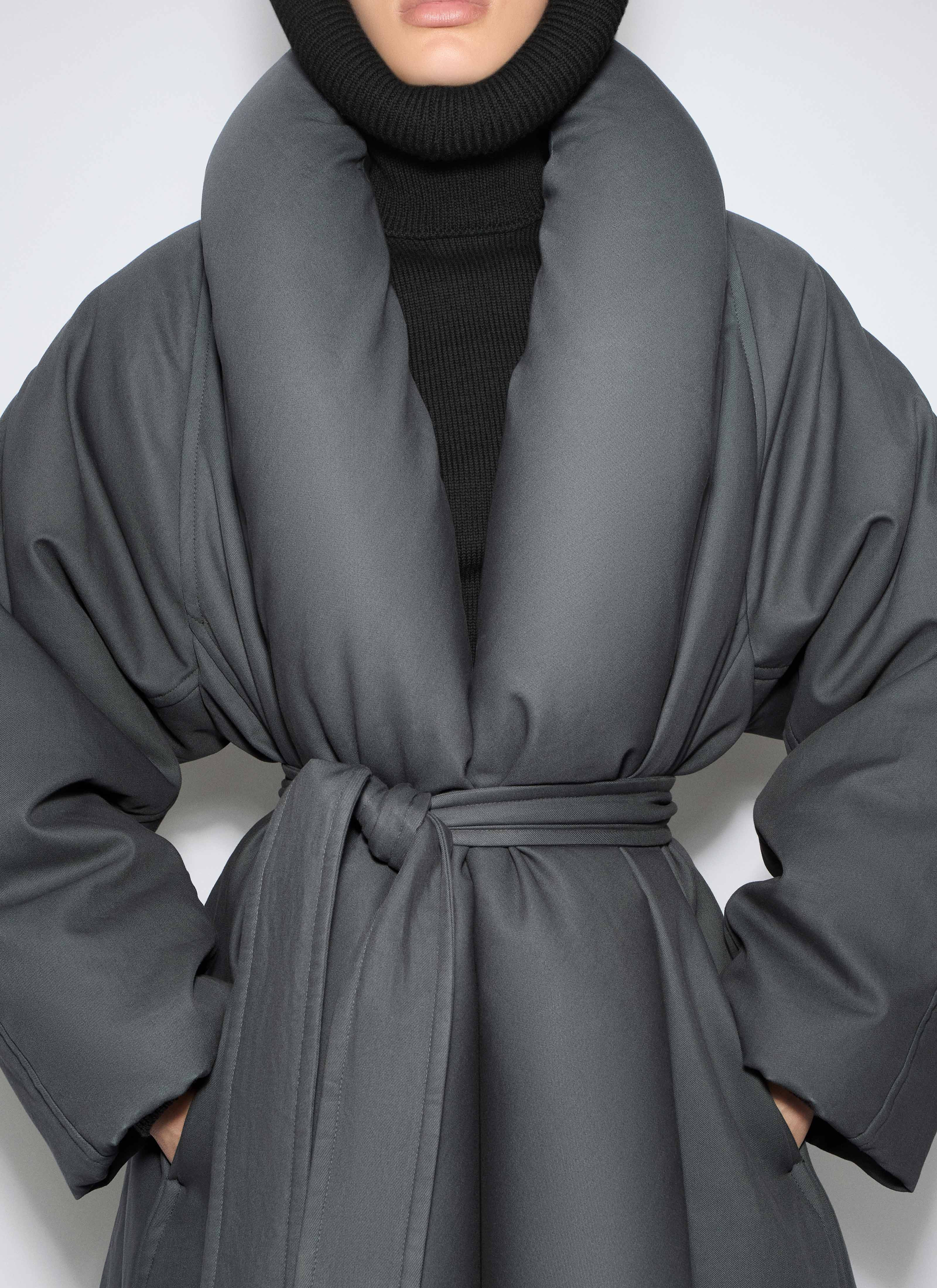 COTTON GABARDINE PADDED TRENCH - 6