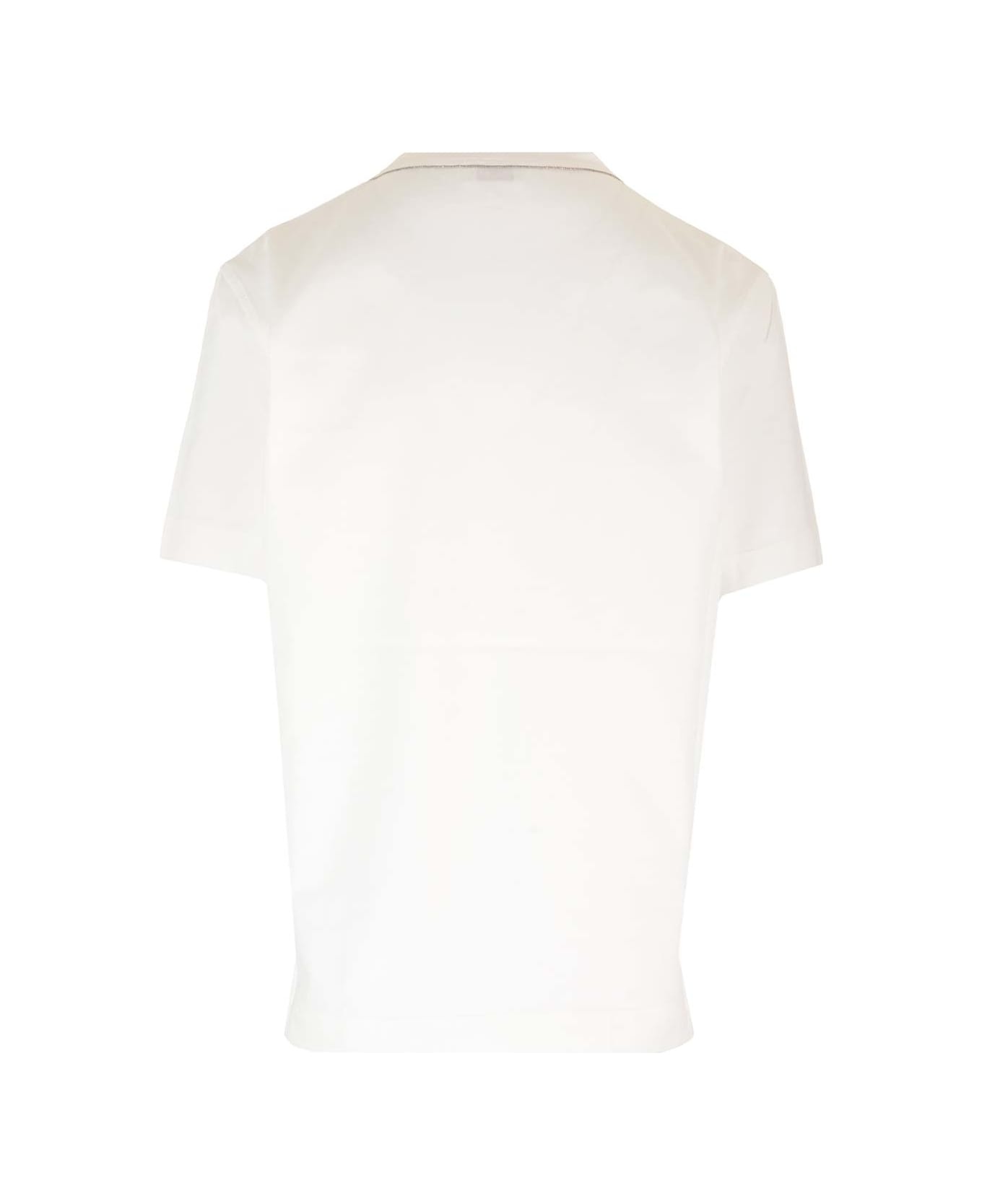 White Cotton T-shirt - 2