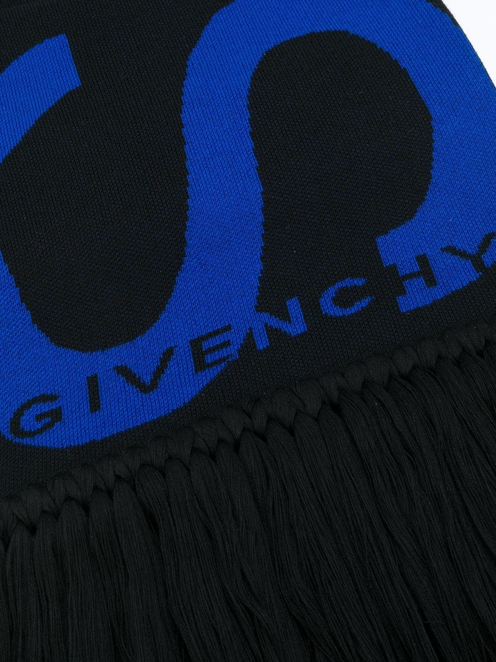 logo print frayed scarf - 3