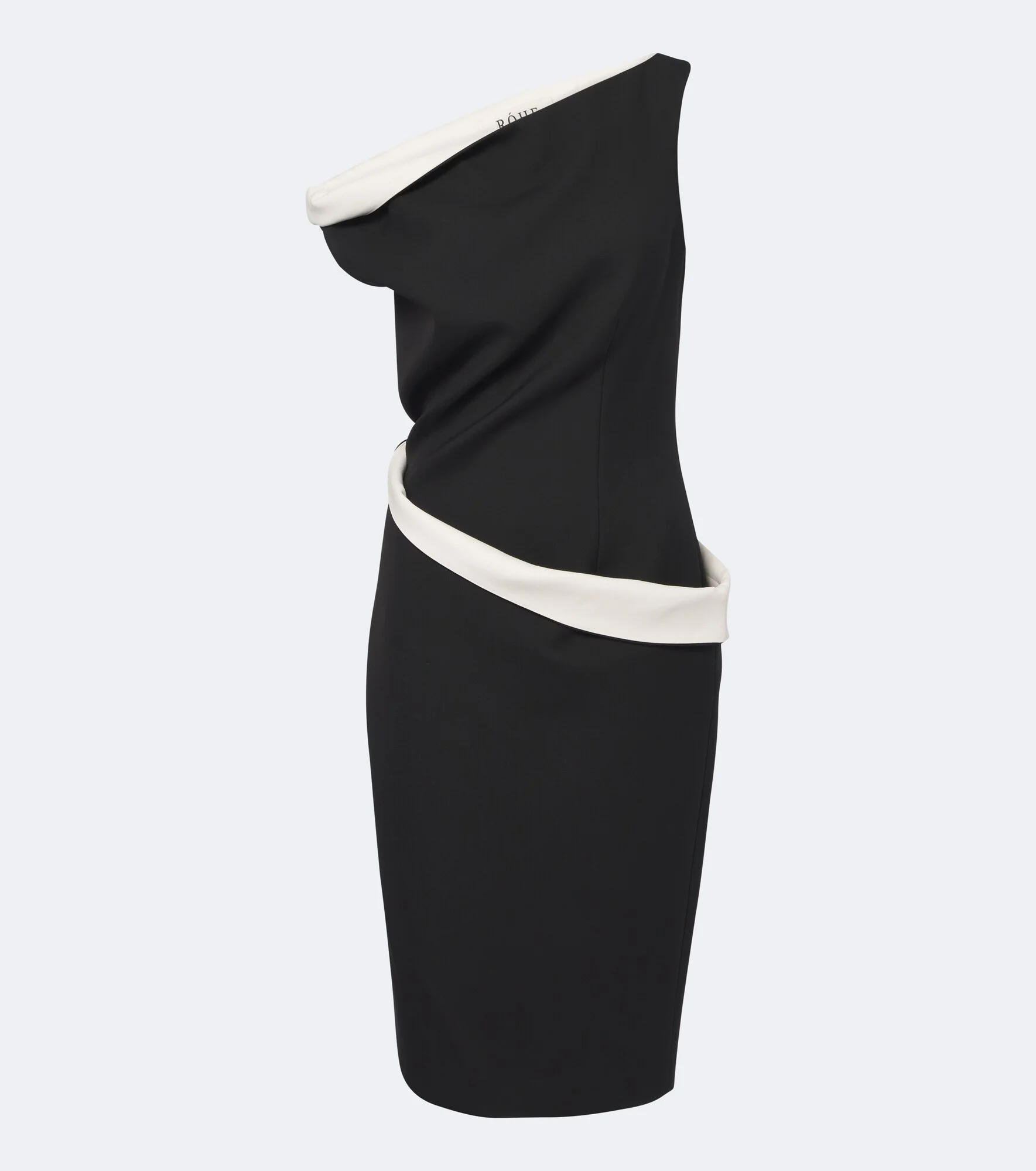 Paneled one-shoulder midi dress - 1