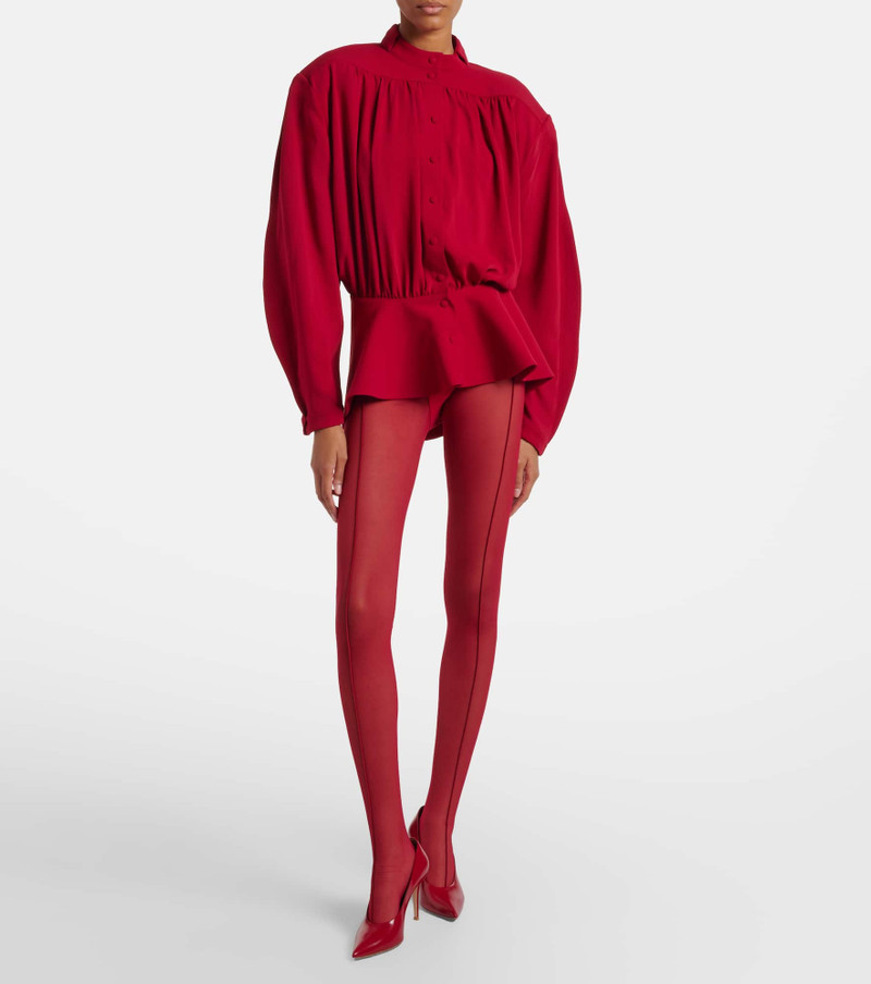 MUGLER re/edit Hiver Russe crêpe twill blouse outlook