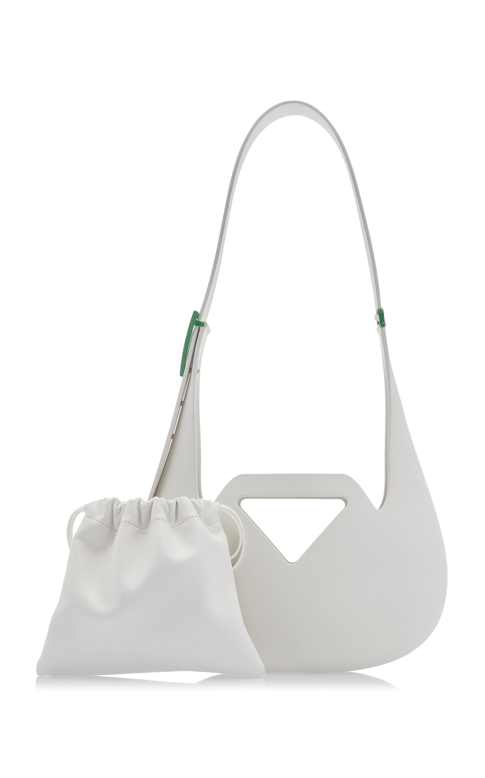 Small Punch Rubber Shoulder Bag white - 3
