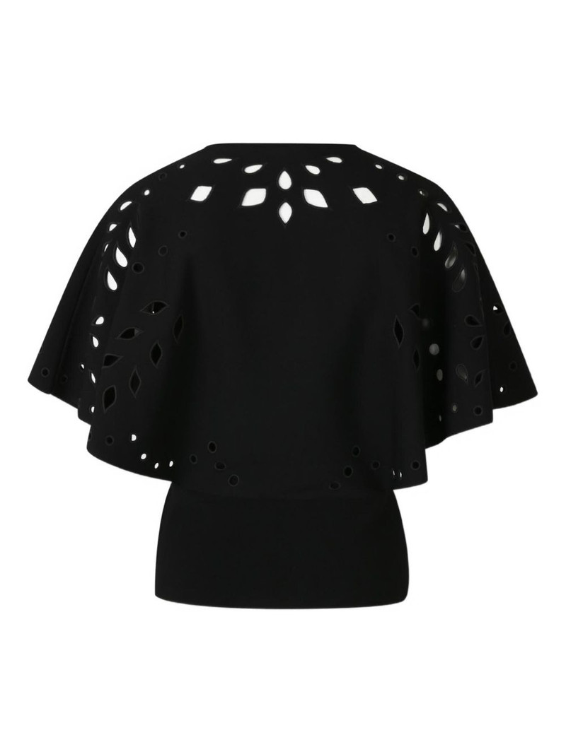 ULLA JOHNSON cut-out floral top outlook