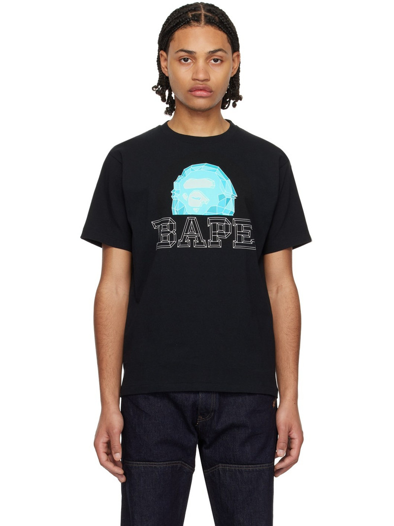 Black Polygon Ape Head T-Shirt - 1