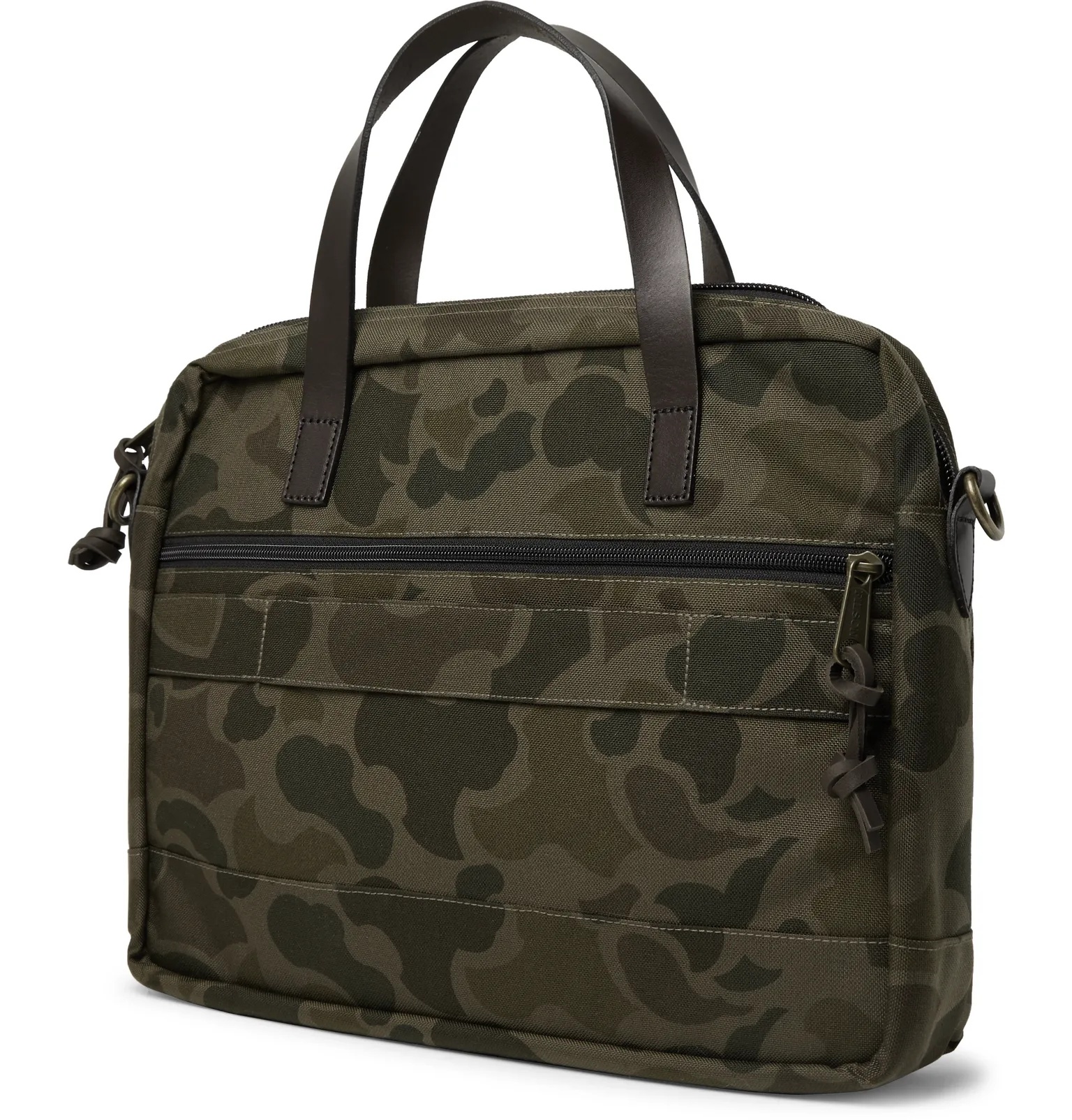 Dryden Leather-Trimmed Camouflage-Print Nylon Briefcase - 4