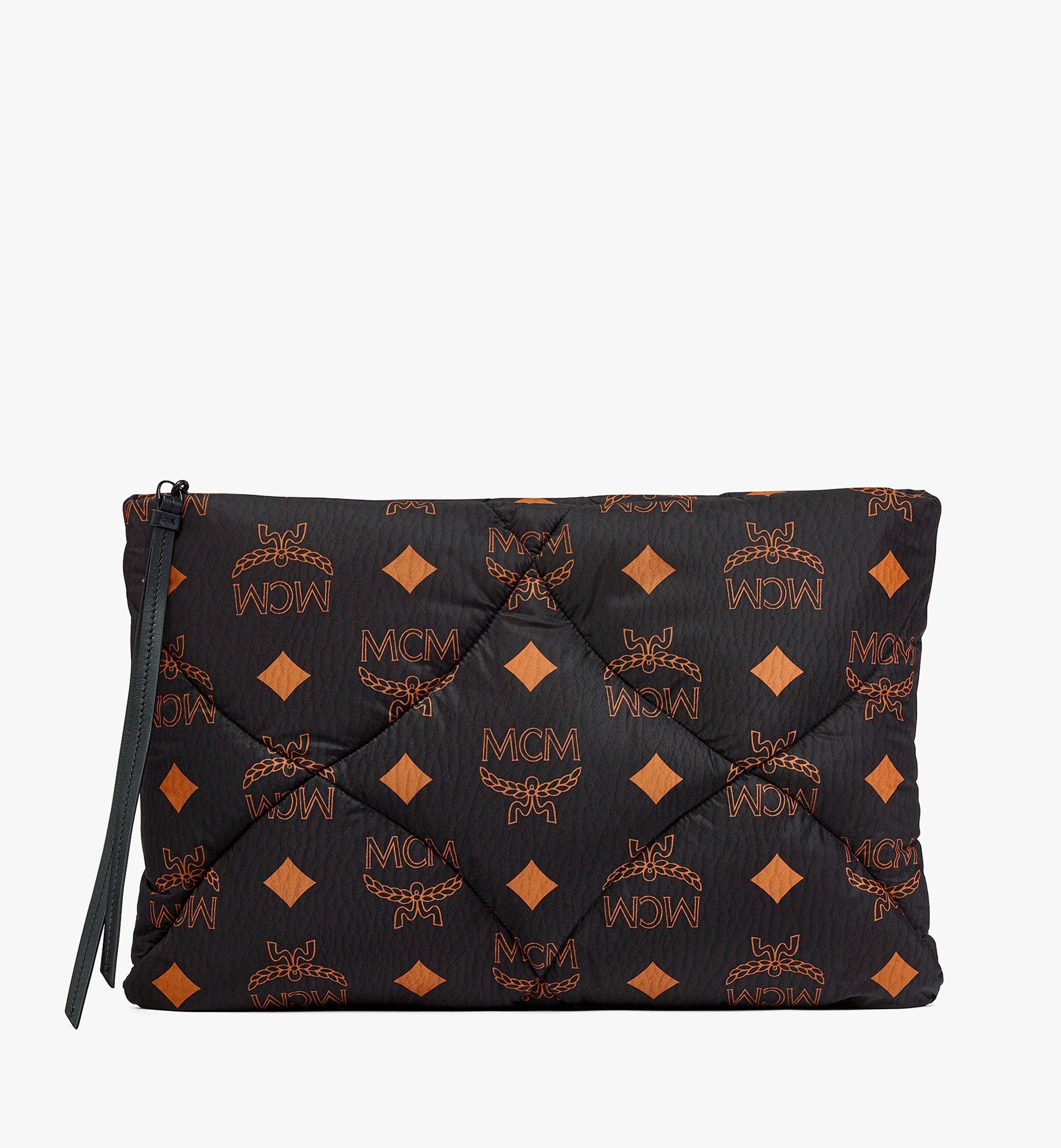 MCM Aren Quilted Pouch in Maxi Monogram Nylon | REVERSIBLE