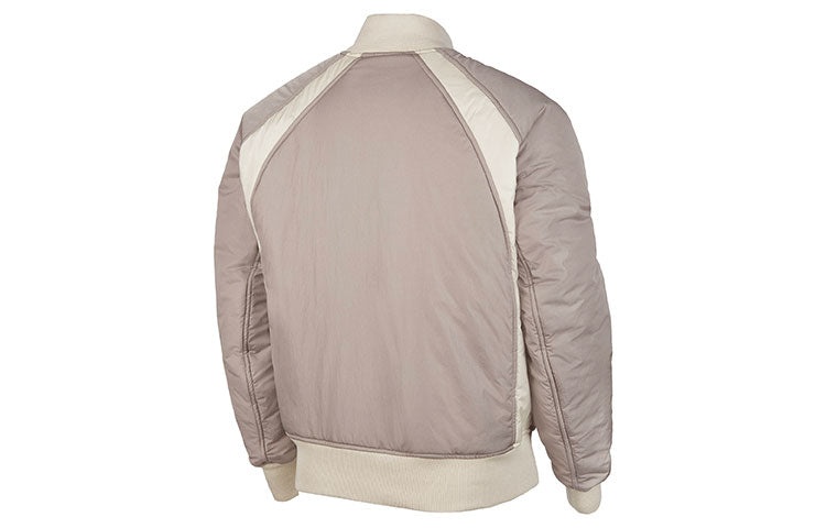 Men's Air Jordan Essentials Ma-1 Reversible Aviator Woven logo Padded Clothes Lime Grey Jacket DA979 - 2