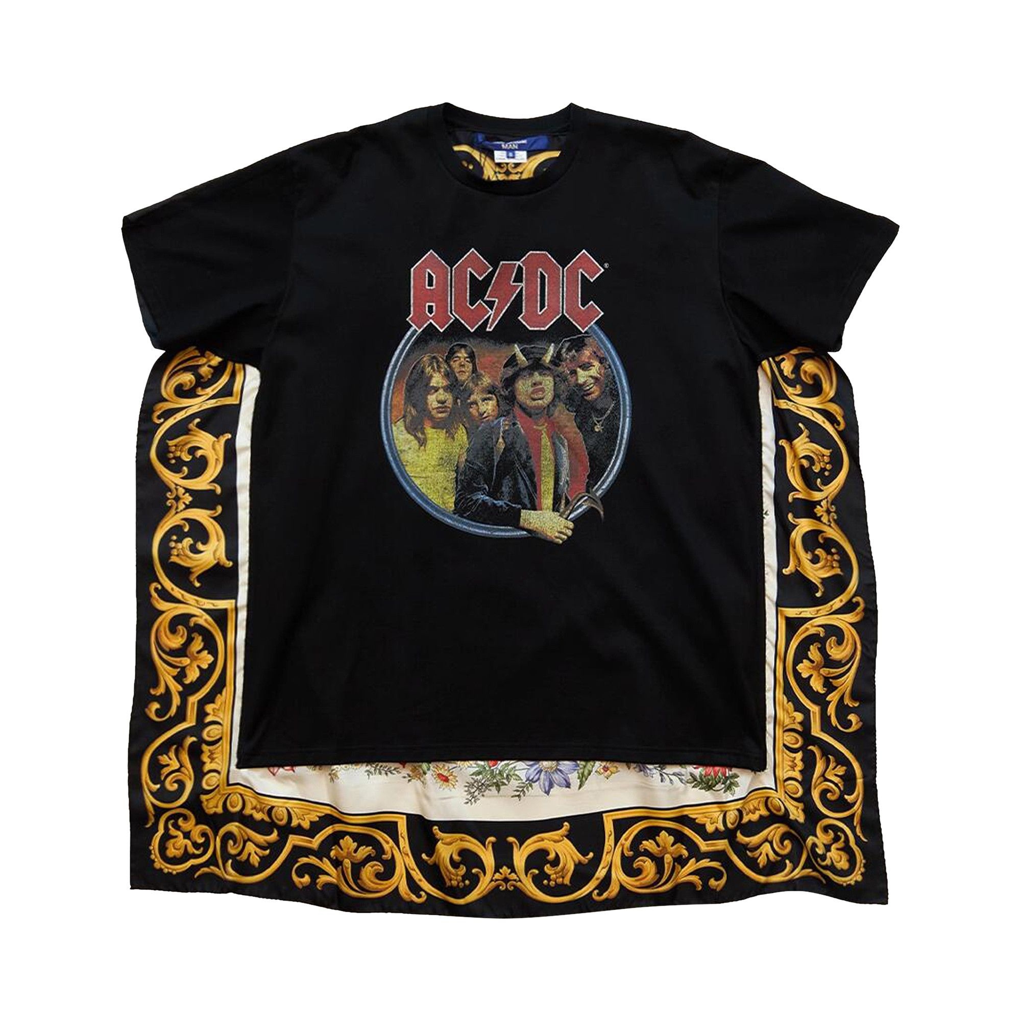 Junya Watanabe MAN AC/DC Printed Caped Tee 'Black' - 1