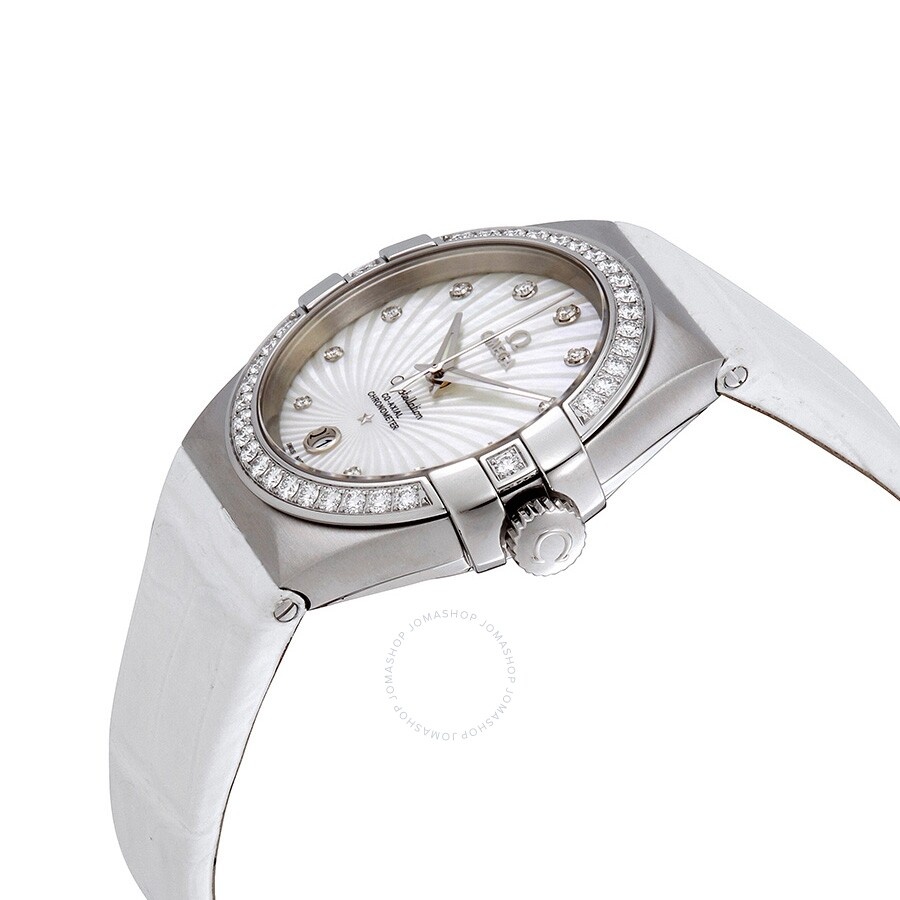 Omega Constellation Co-Axial Automatic Chronometer Diamond White Mother of Pearl Dial Ladies Watch 1 - 2