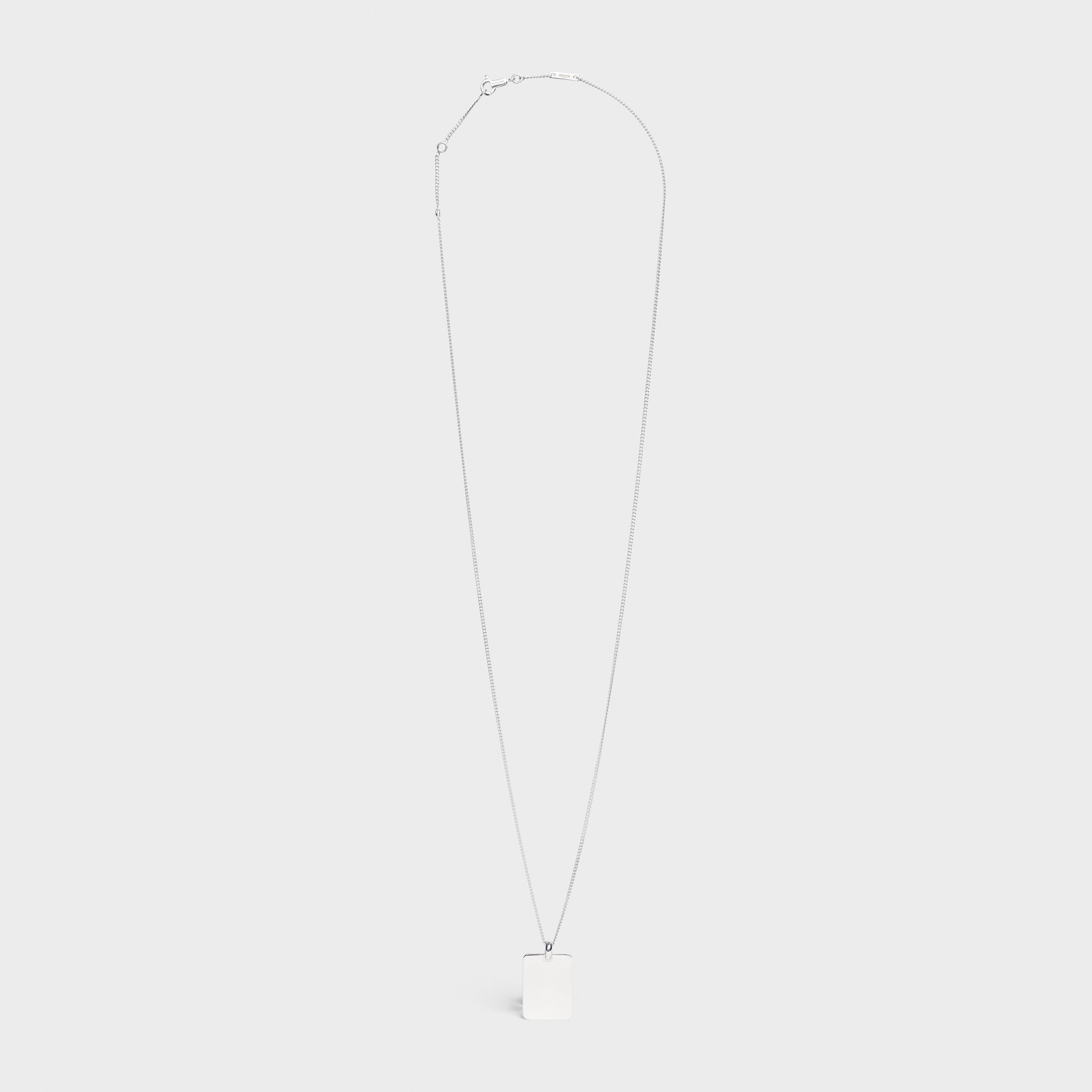 AIGUISE LARGE TAG NECKLACE  IN  STERLING SILVER - 3