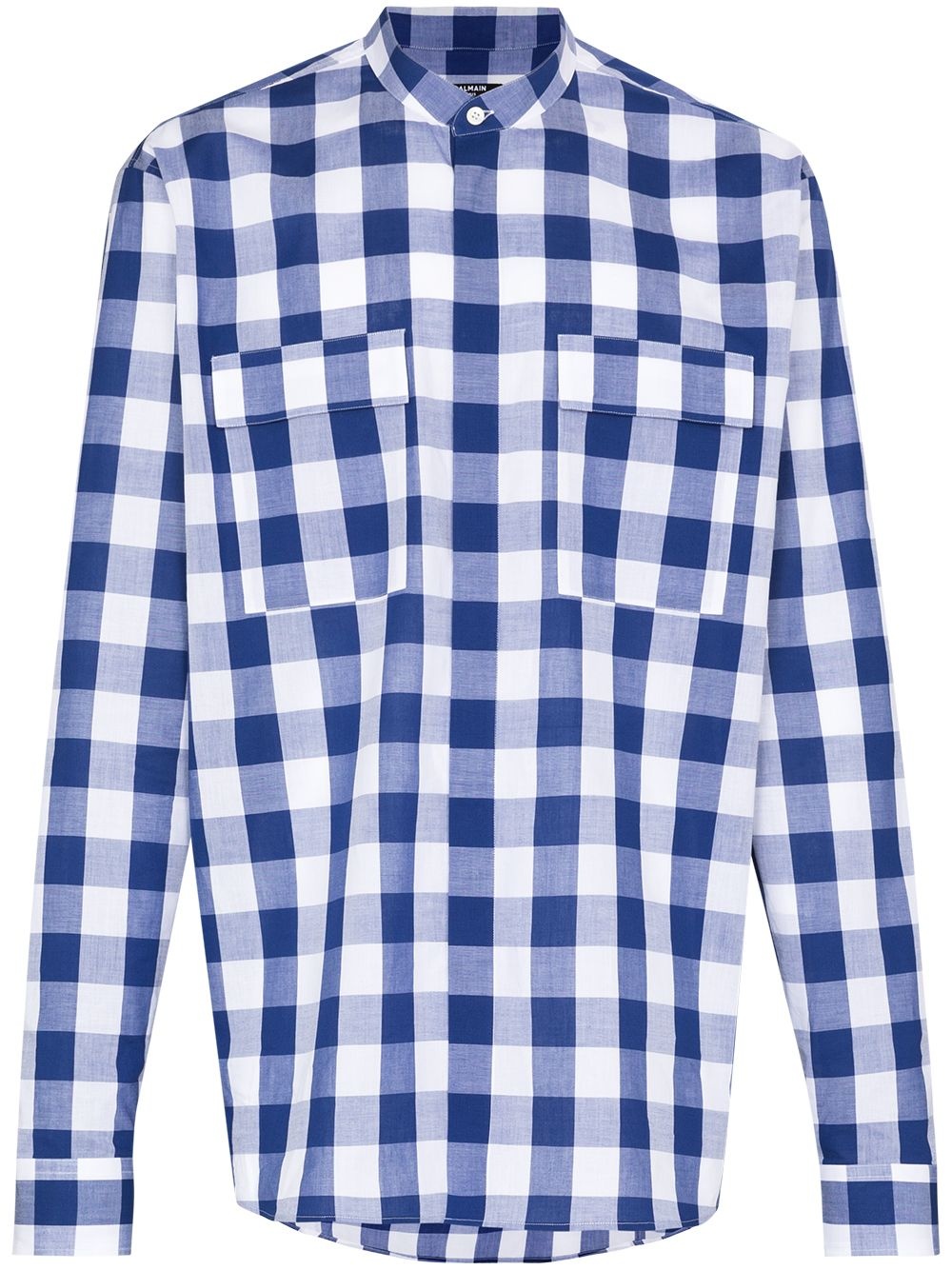 gingham check print shirt - 1