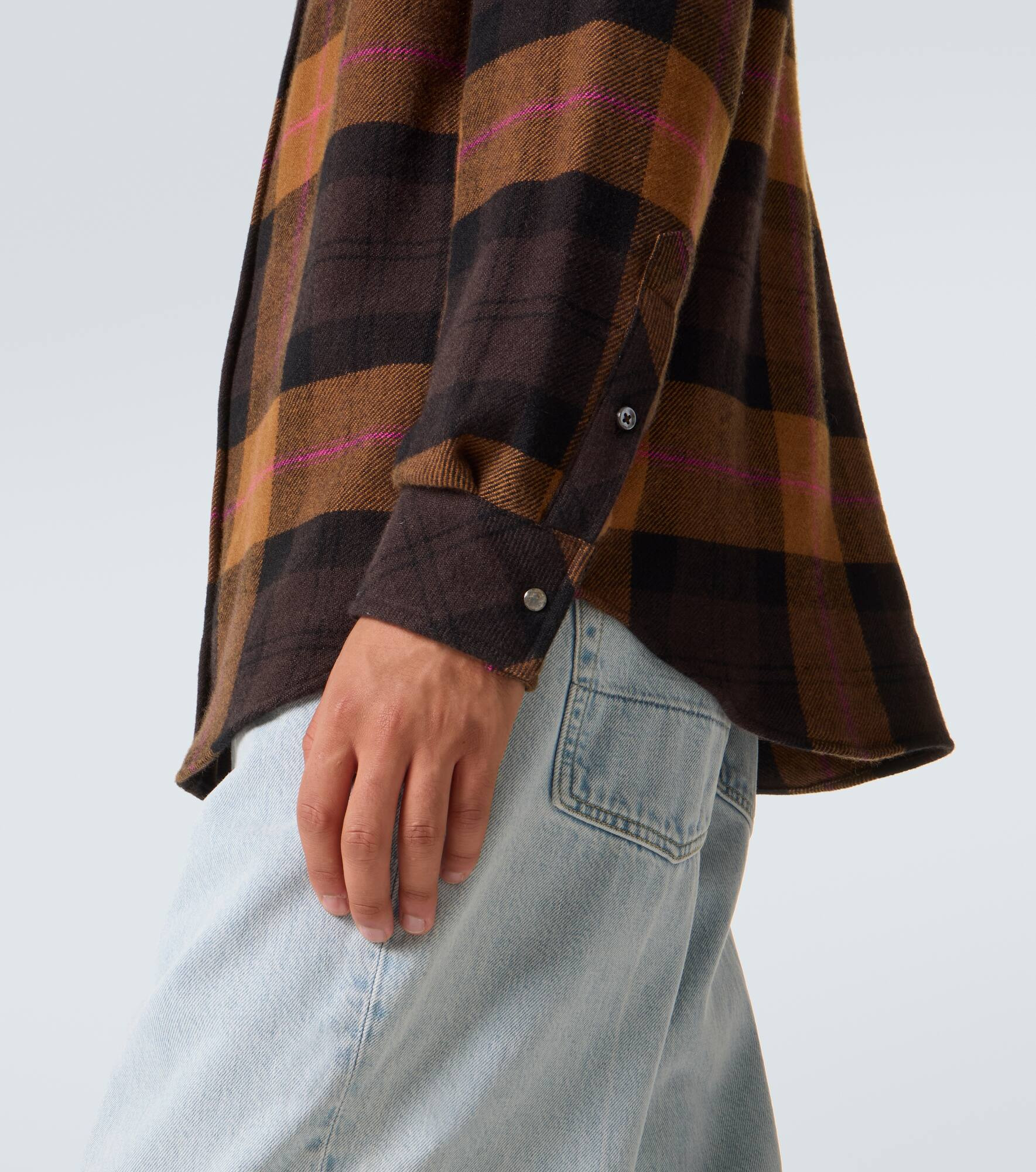 Cashmere plaid shirt - 6