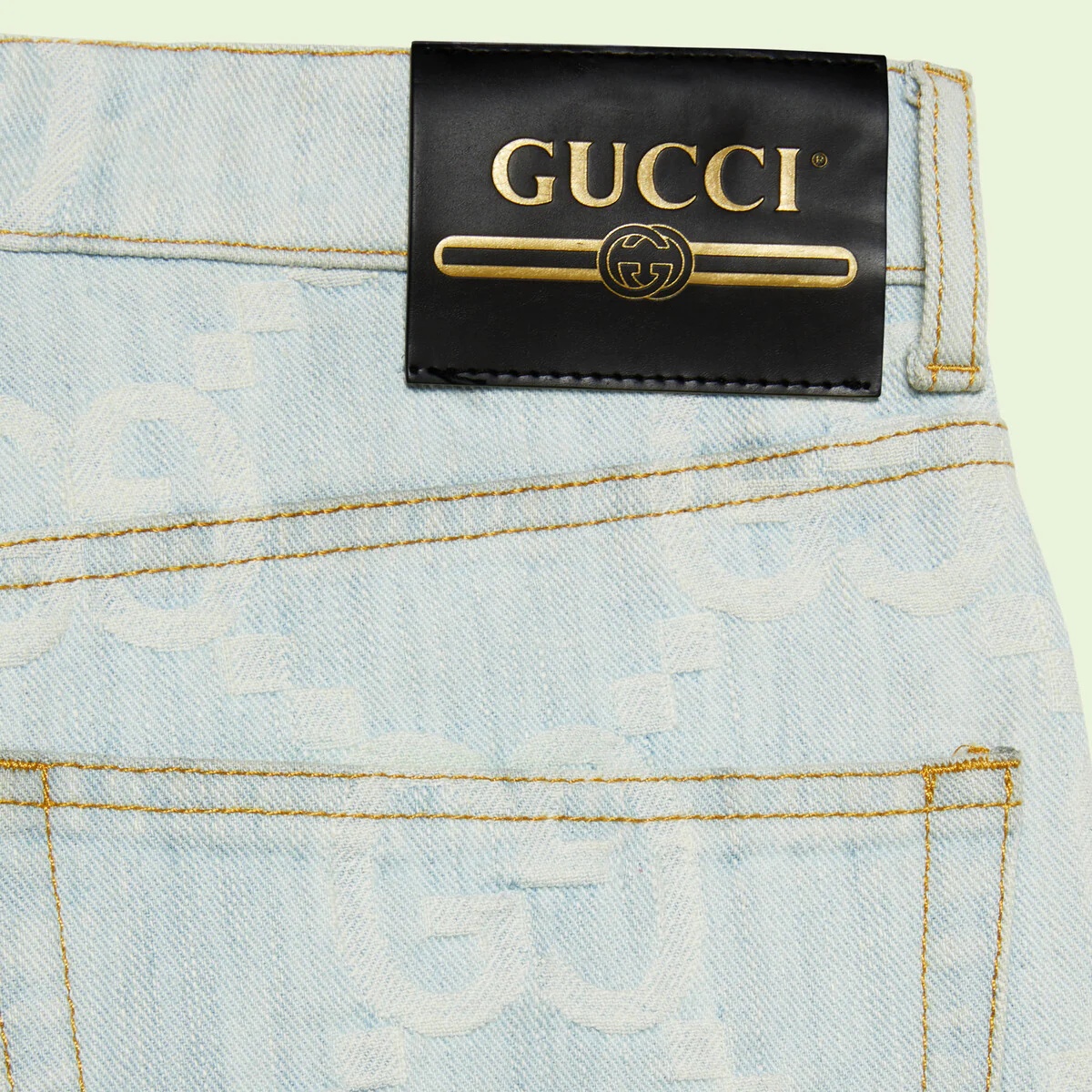 'Gucci and California' GG denim pants - 5