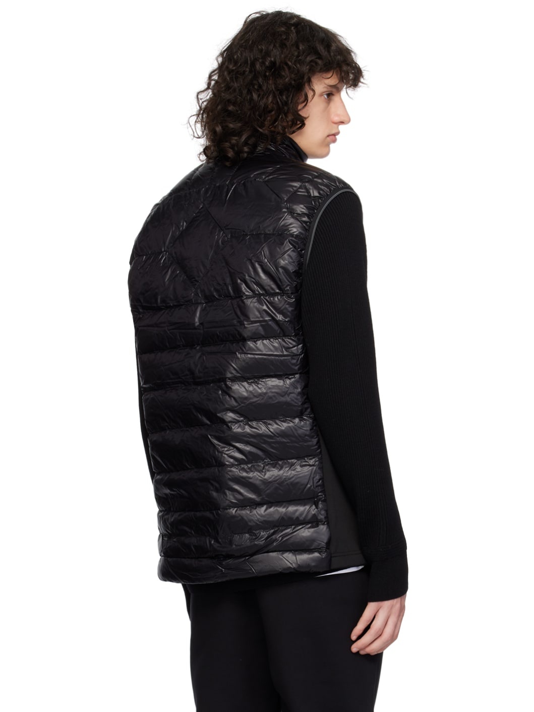 Black Tech Down Vest - 4