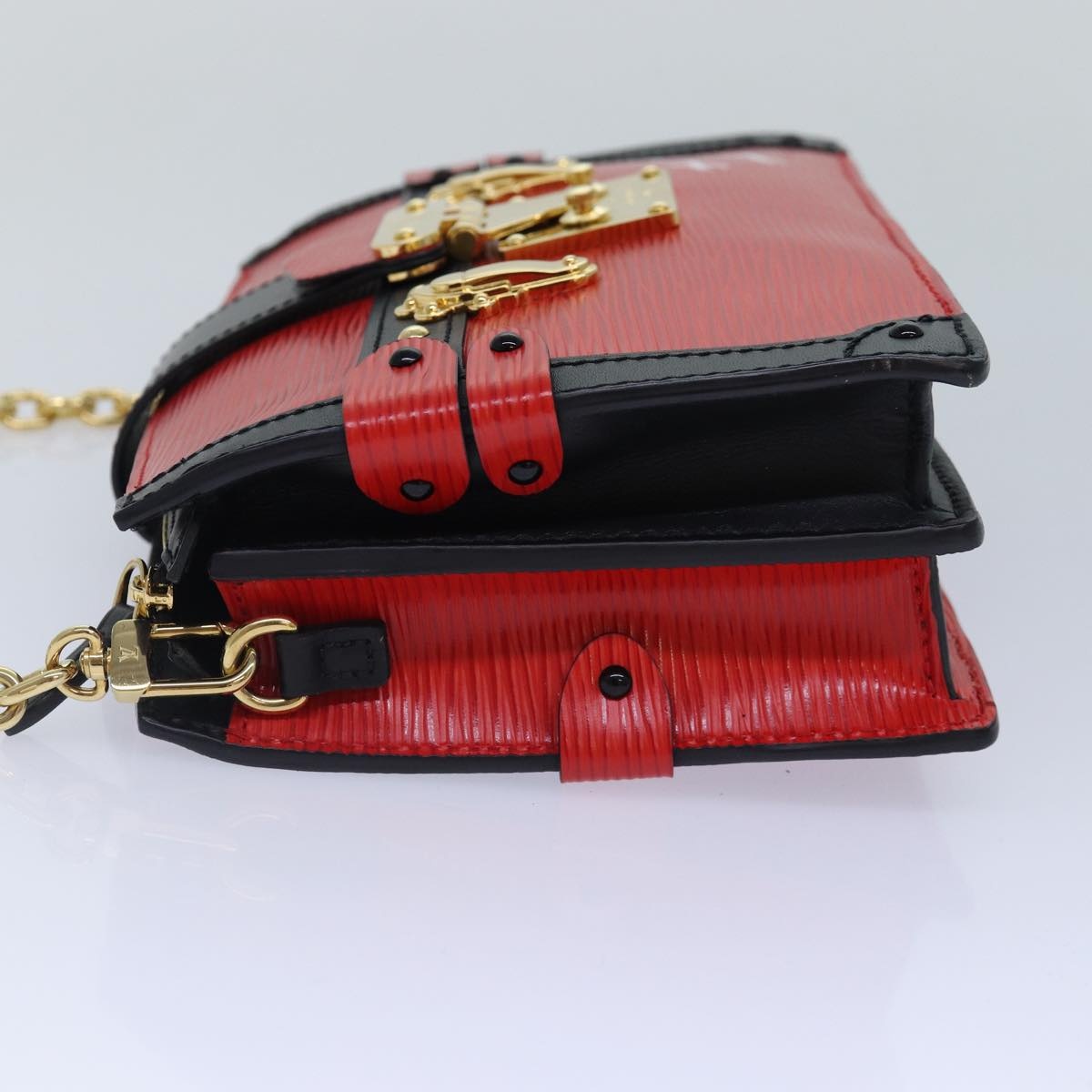 LOUIS VUITTON Epi Trunk Clutch Shoulder Bag Red Black M51697 - 3