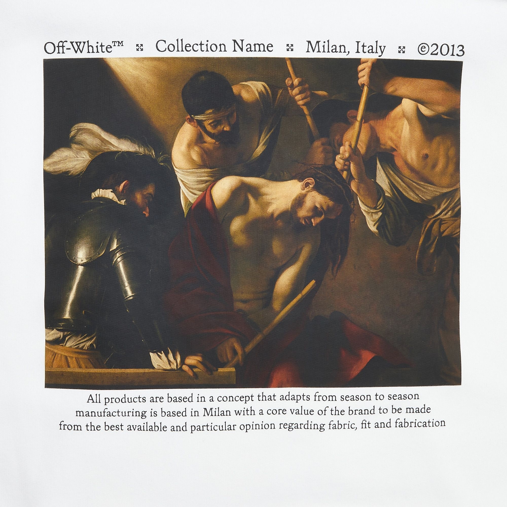 Off-White Caravaggio Crowning Over Hoodie 'White/Black' - 3