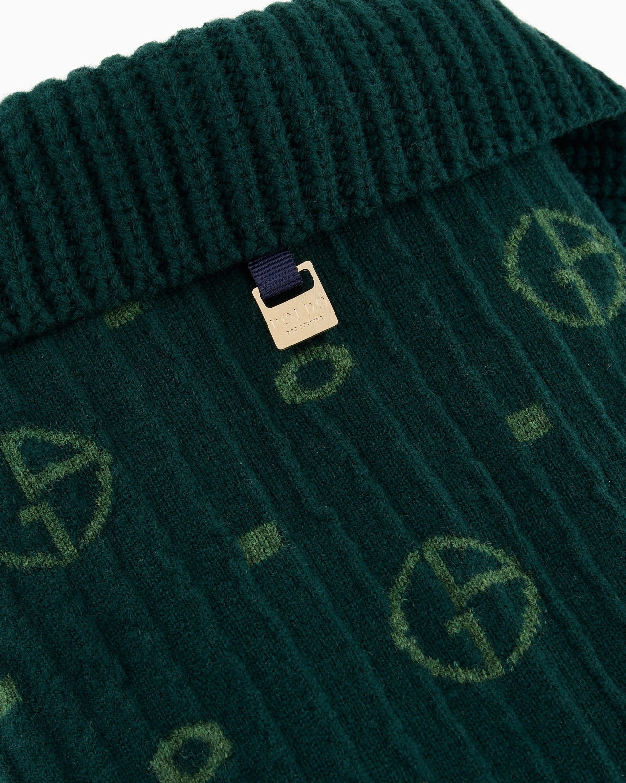 POLDO X GIORGIO ARMANI JUMPER IN MONOGRAM JACQUARD VIRGIN WOOL AND CASHMERE - 7