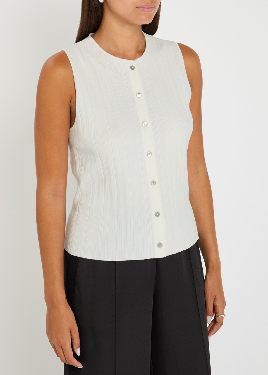 Vince Ribbed Stretch-knit Tank - 2