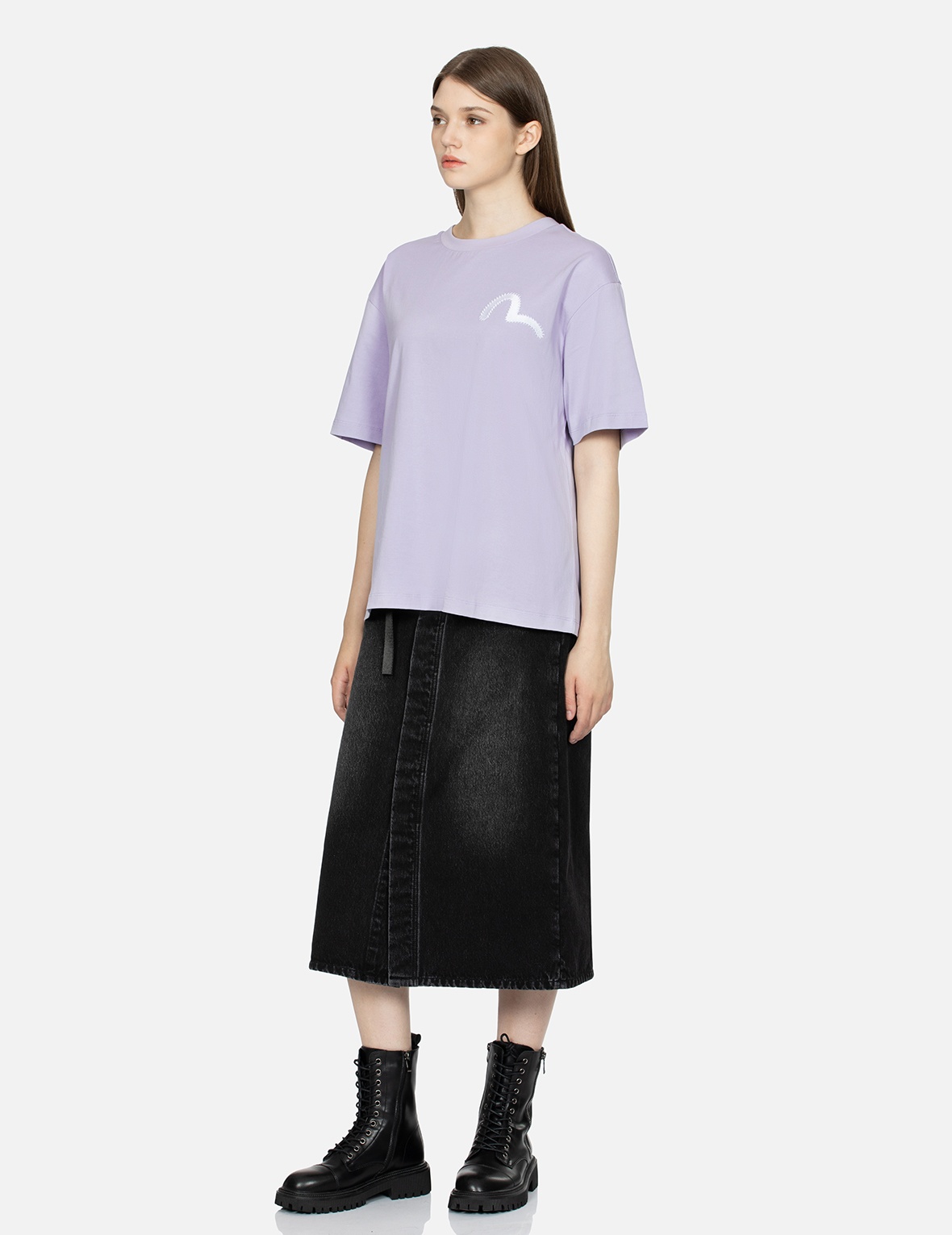 SEAGULL EMBROIDERY OVERSIZED T-SHIRT - 3