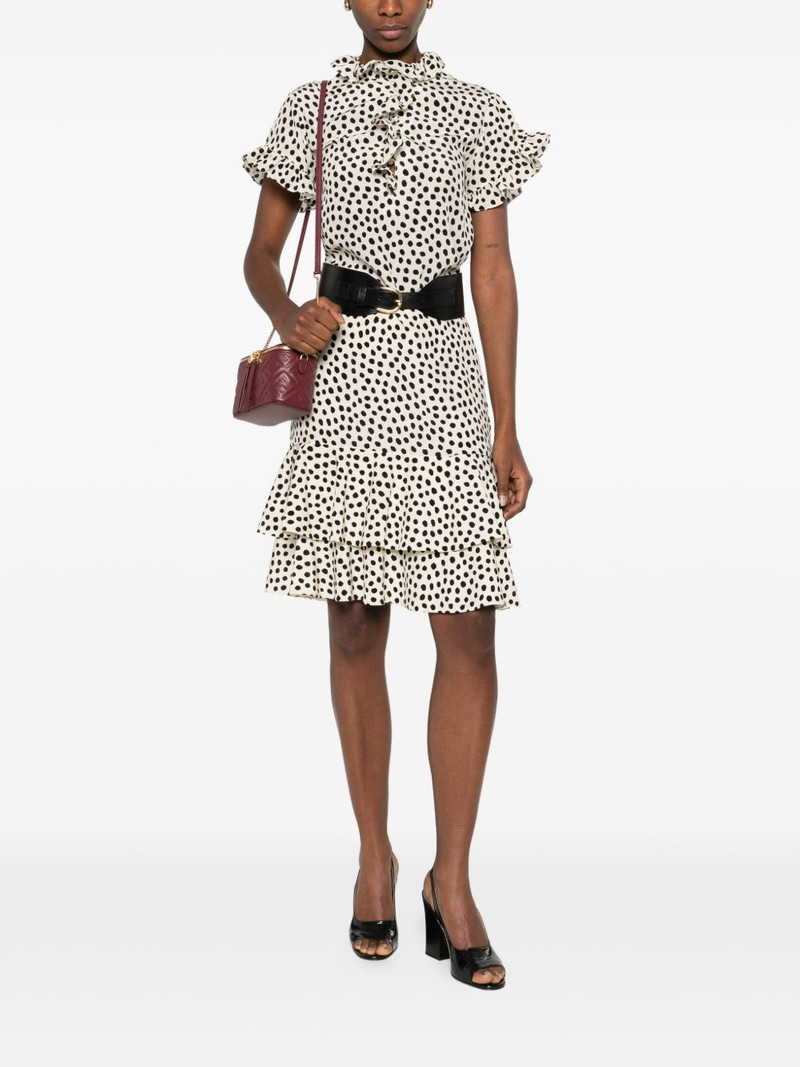 Chloé polka-dot ruffled mini skirt outlook