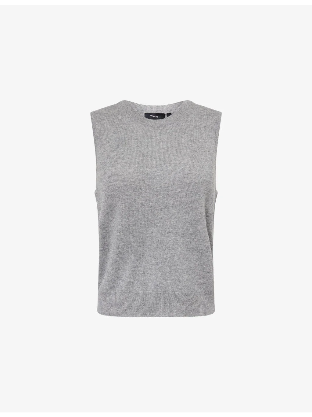 Sleeveless Crewneck Cashmere Top - 1