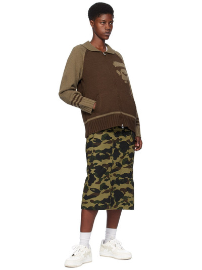 A BATHING APE® Brown Intarsia Sweater outlook