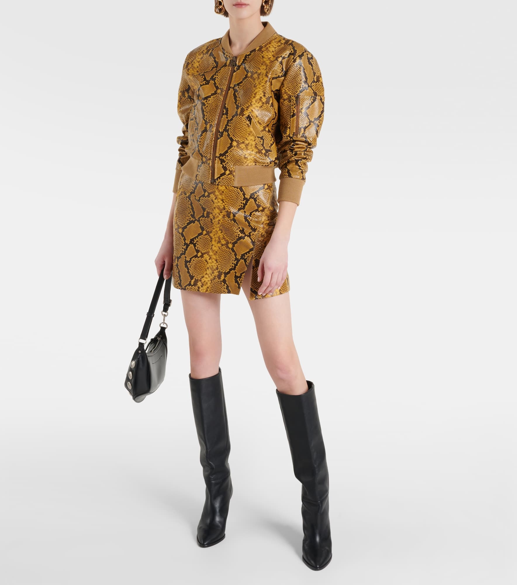 Blair snake-effect leather miniskirt - 2