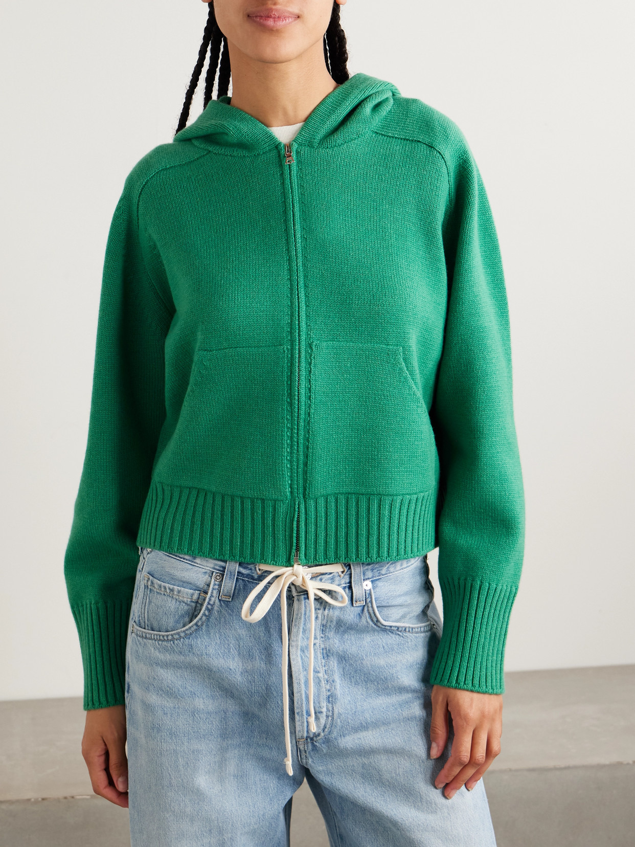 Cashmere Zip-up Hoodie - 4