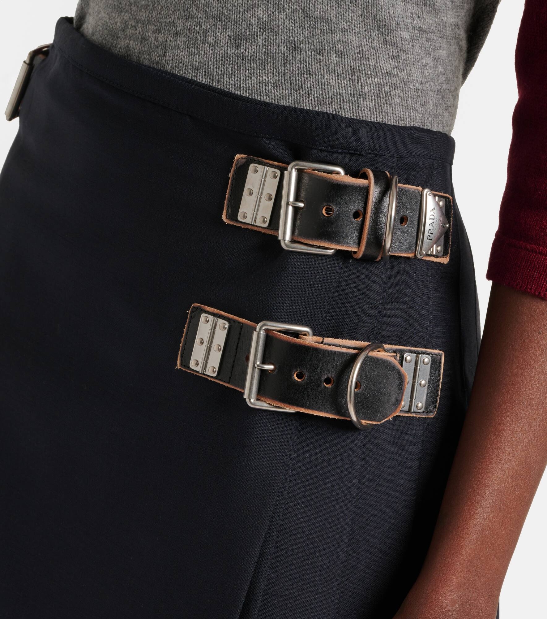 Belted mohair and wool midi skirt - 4