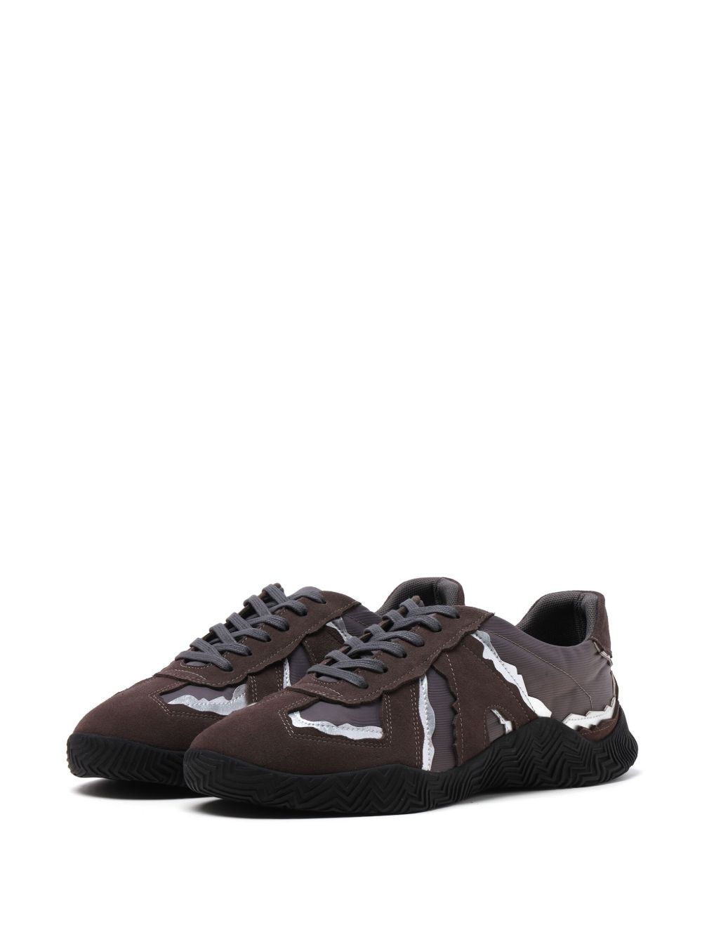 paneled low-top sneakers - 2