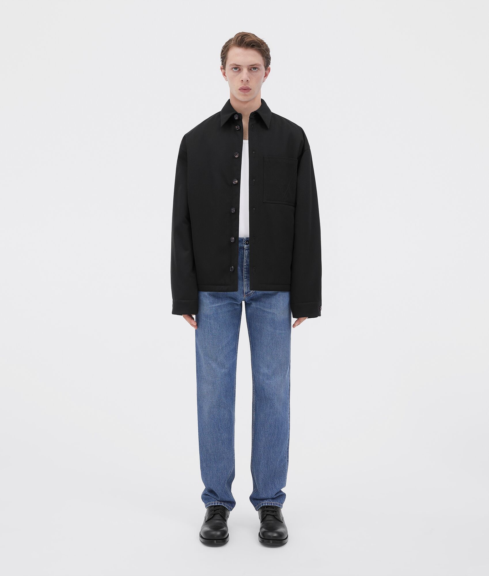 wool gabardine jacket - 1