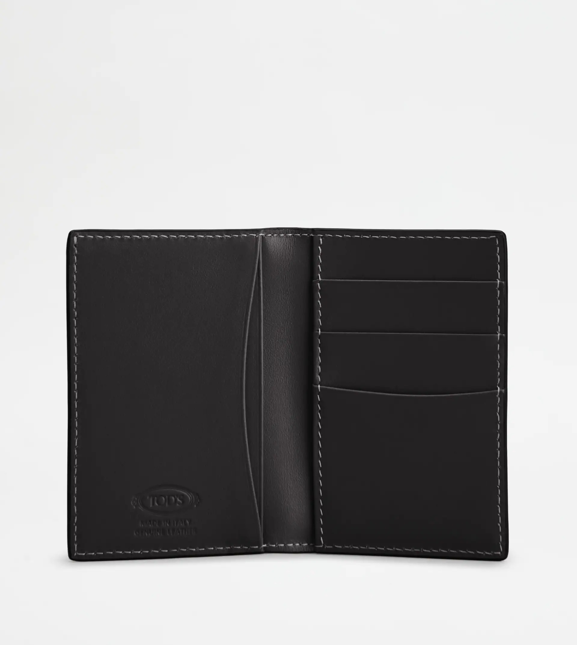 CREDIT CARD HOLDER IN LEATHER - BLACK - 2