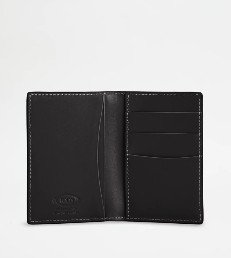 Tod's CREDIT CARD HOLDER IN LEATHER - BLACK outlook