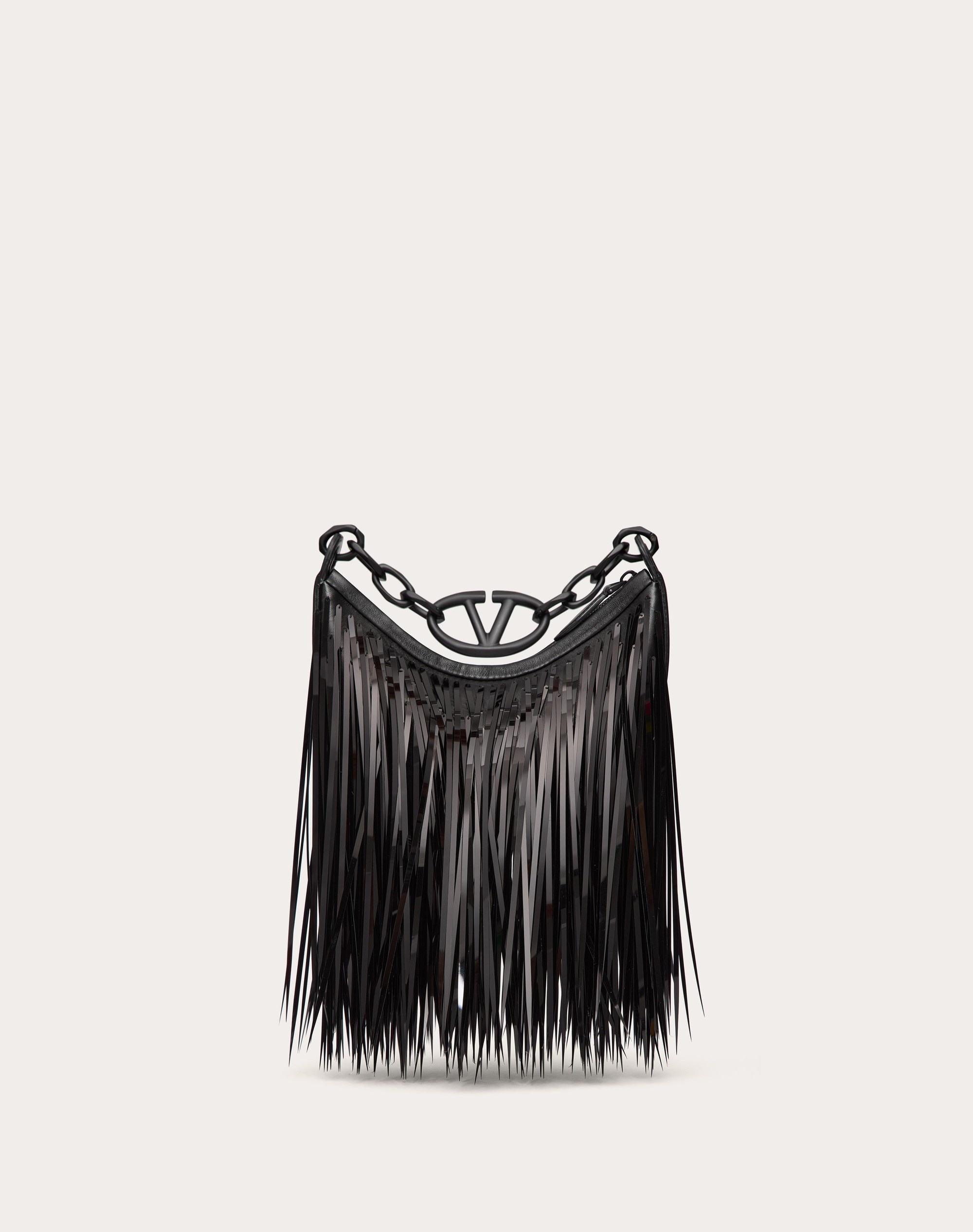 VLOGO MOON MINI HOBO BAG WITH SEQUIN FRINGES - 4