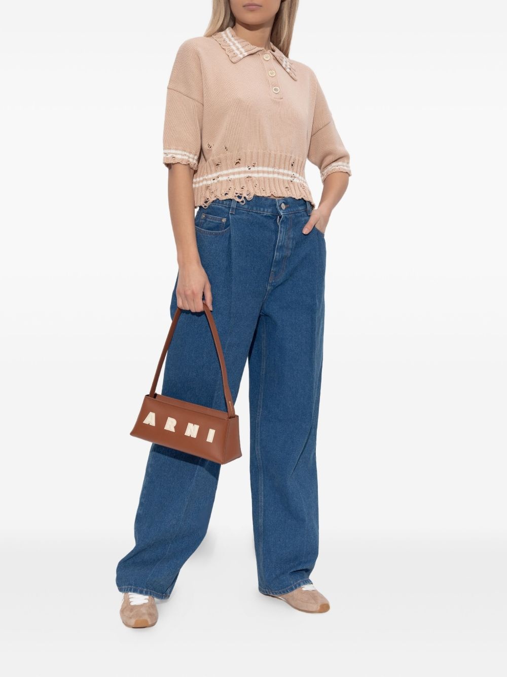 knitted polo top - 2