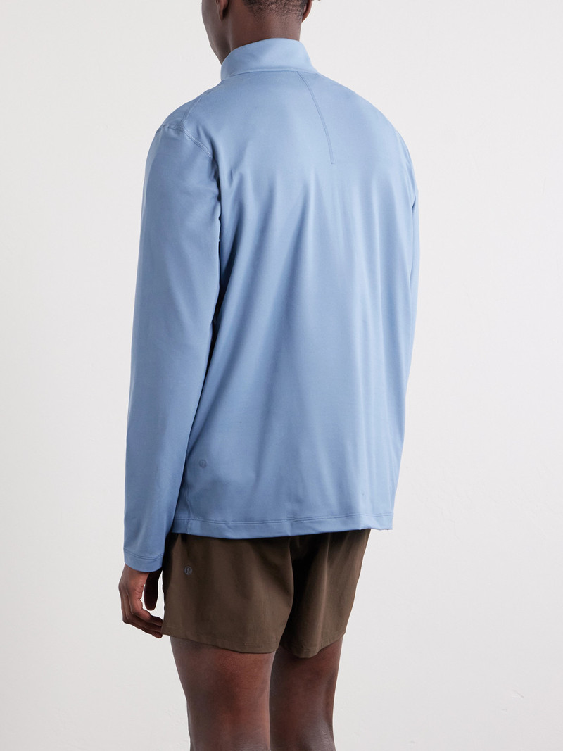 Slim-Fit Stretch Recycled-Jersey Half-Zip Top 4