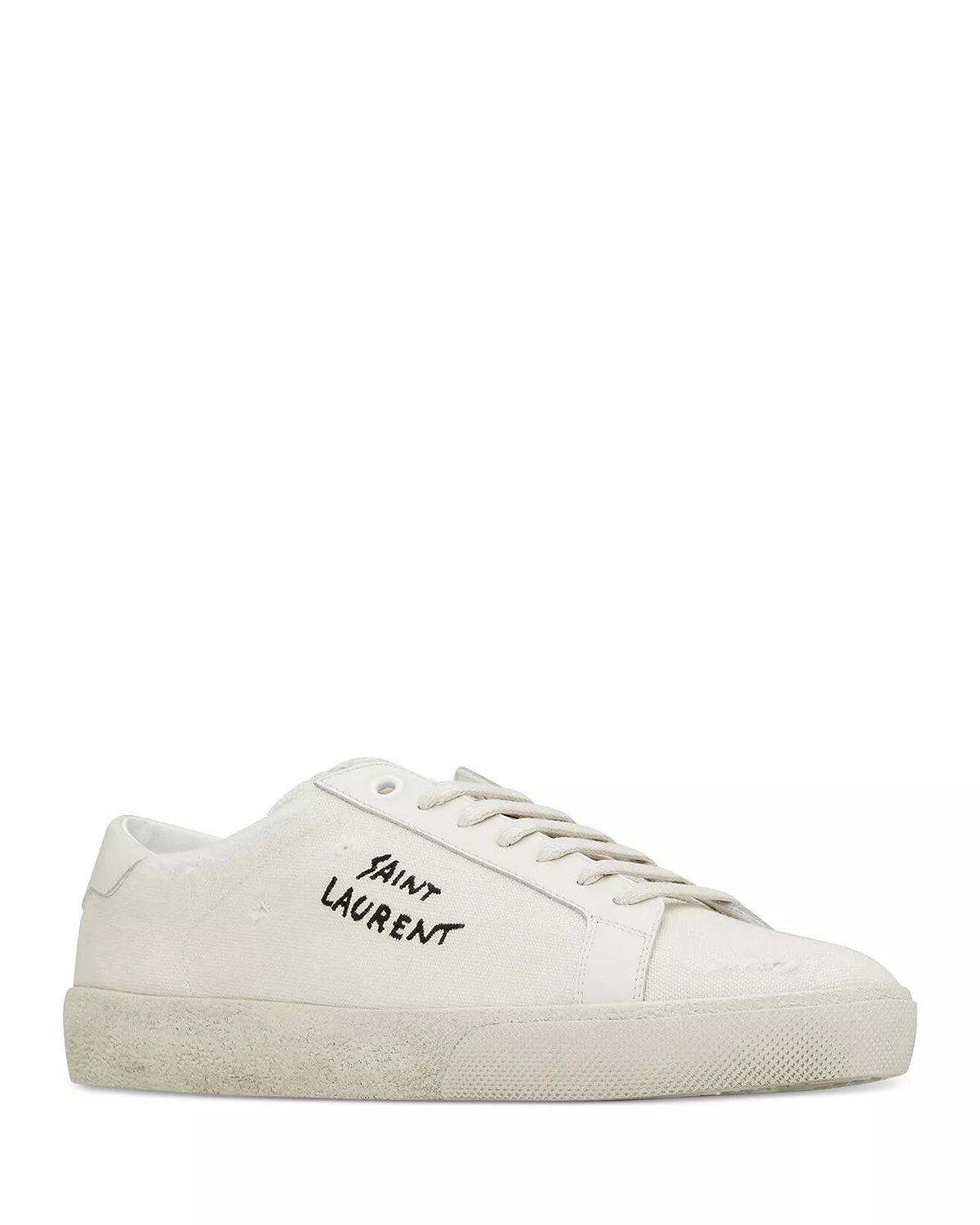 Court Classic Sl/06 Embroidered Sneakers in Canvas and Leather - 4