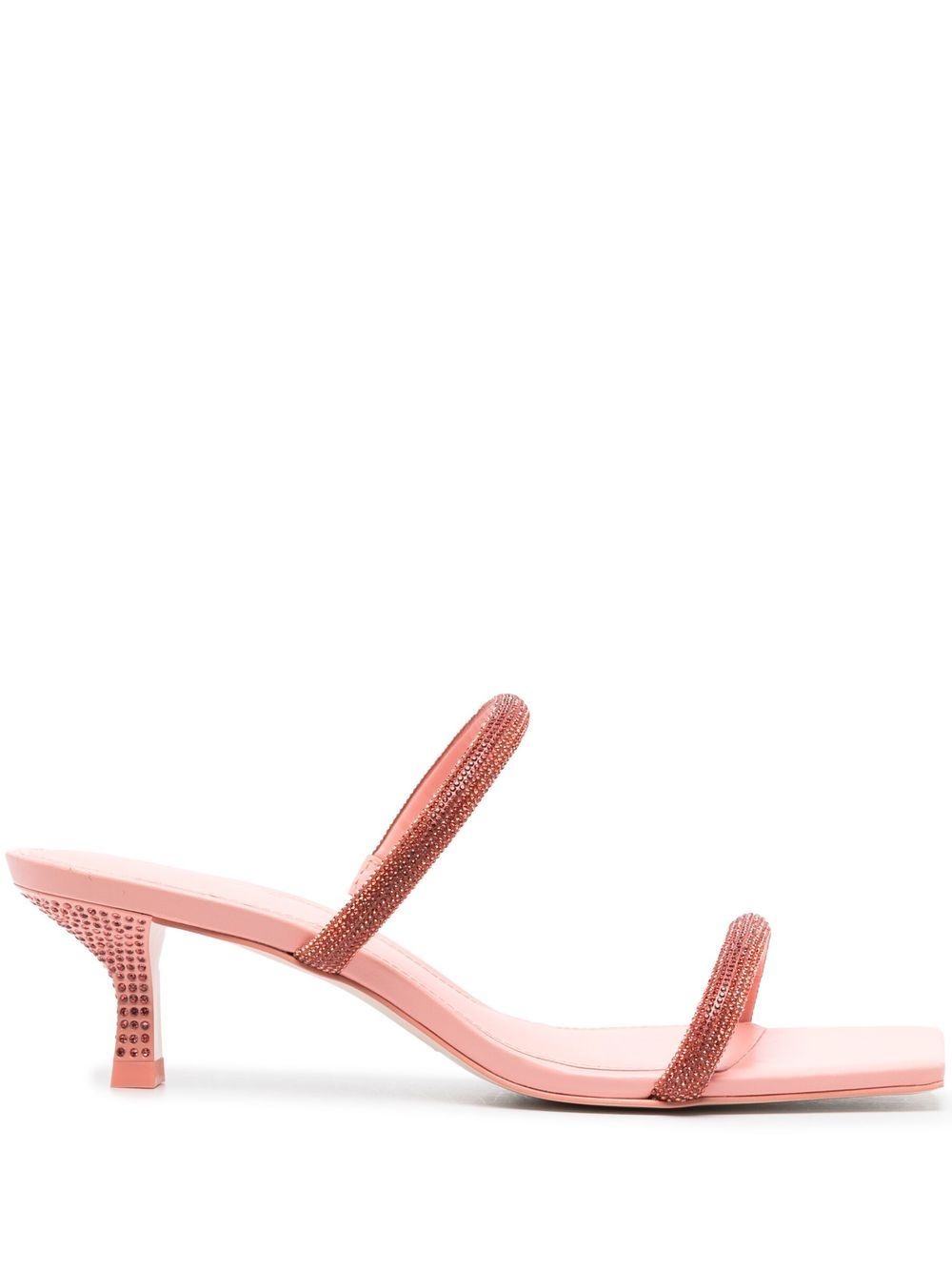 rhinestone-embellishment 50mm sandals - 1