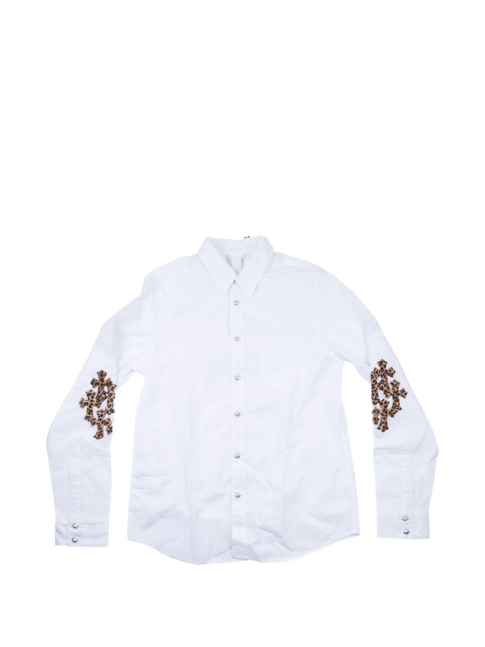 cross-embroidered shirt - 1
