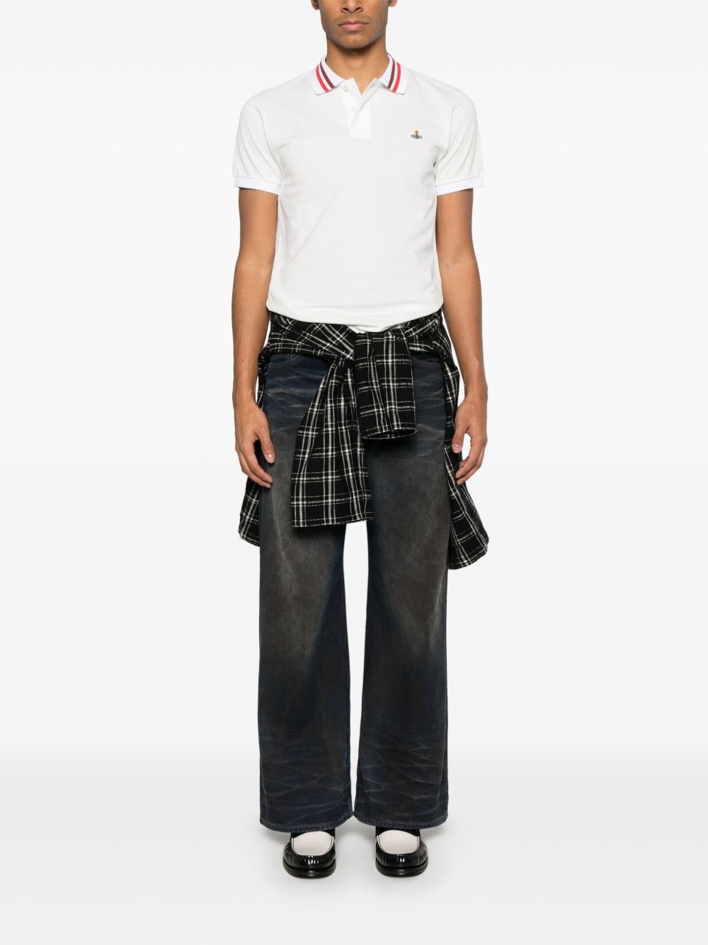 Orb-embroidered polo shirt - 2