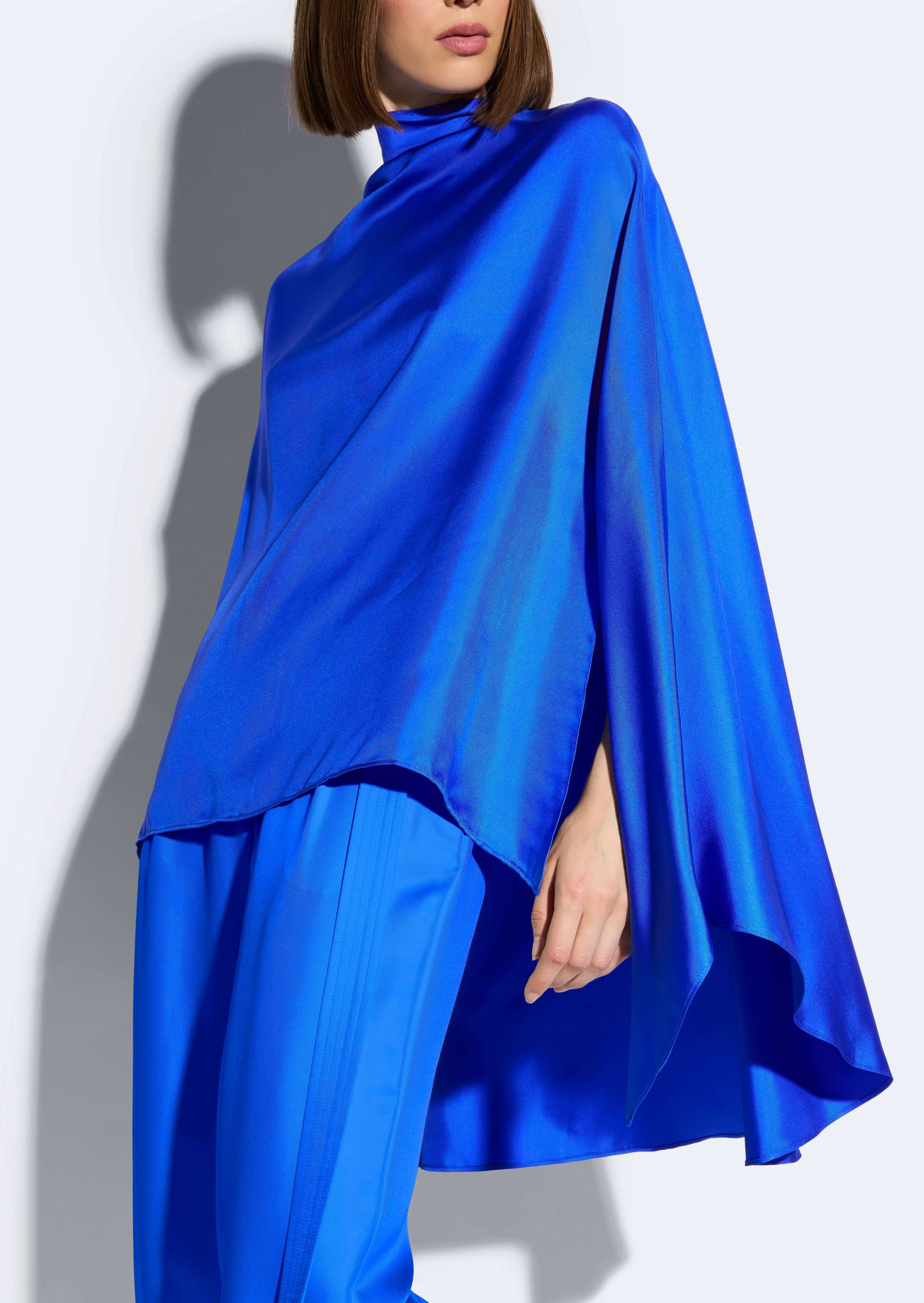 Silky Twill Oversized Cape Tee - 4