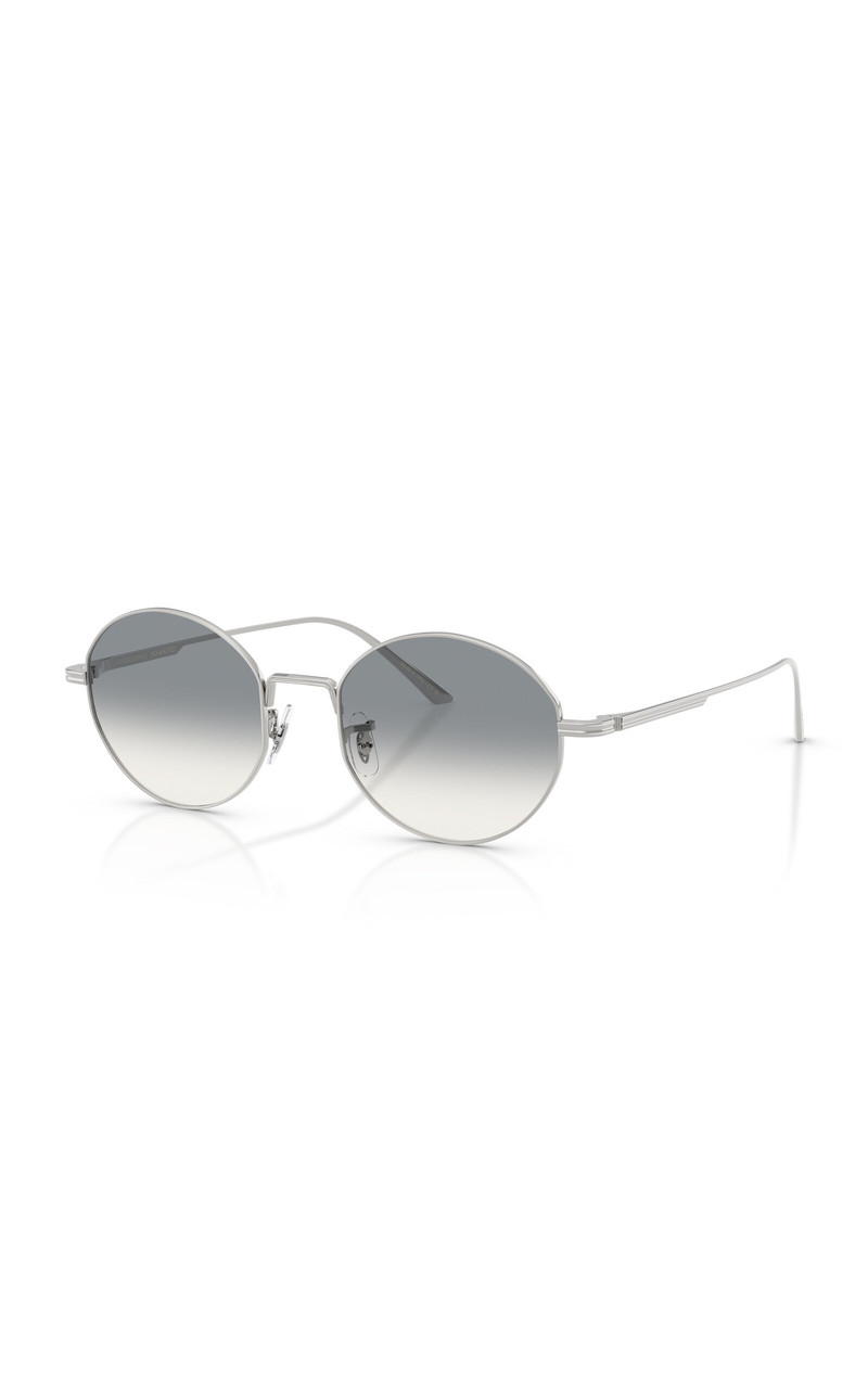 KHAITE x Oliver Peoples 1994C Round-Frame Metal Sunglasses silver outlook