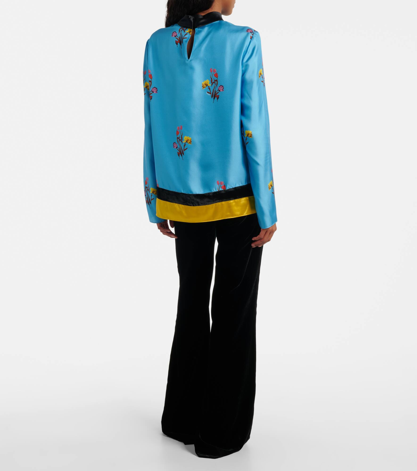 Floral silk top - 3