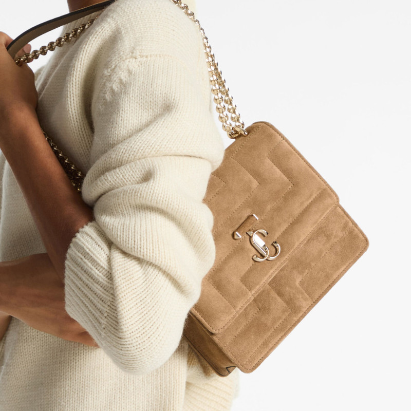 JIMMY CHOO Avenue Quad
Rattan Suede Shoulder Bag outlook