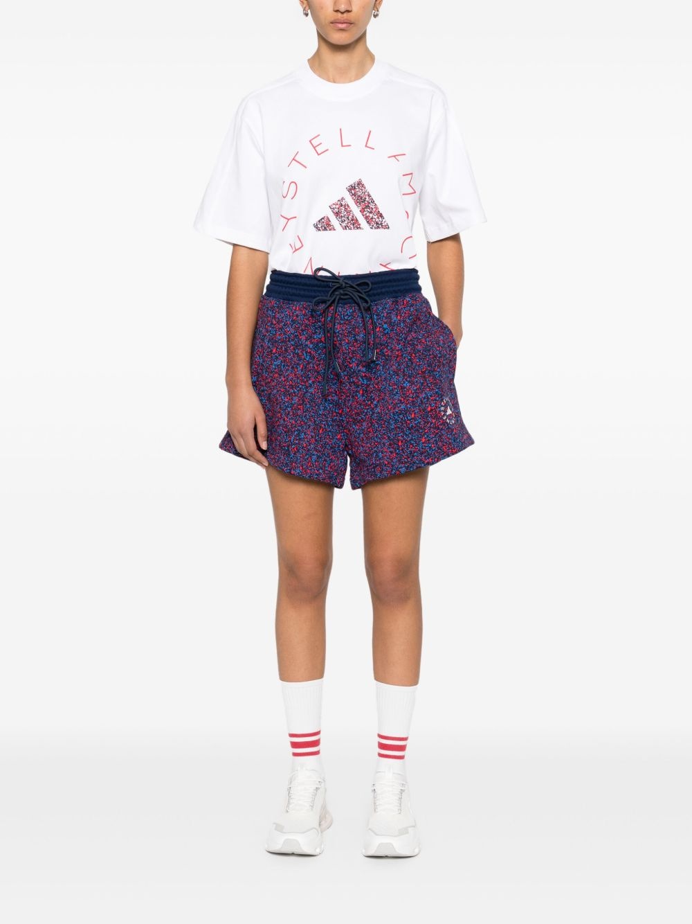 printed terry shorts - 2