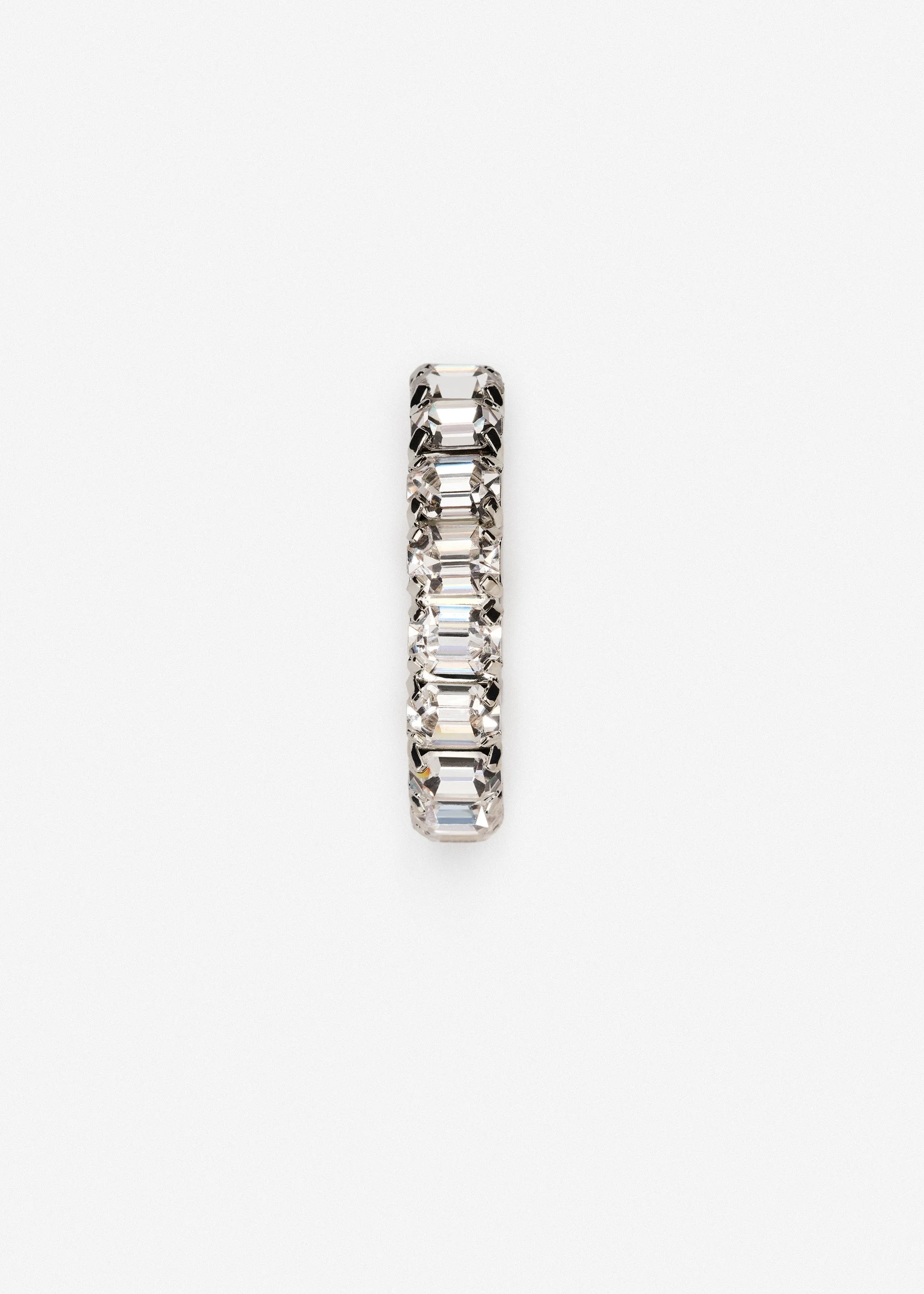 Crystal earcuff in silver - 1