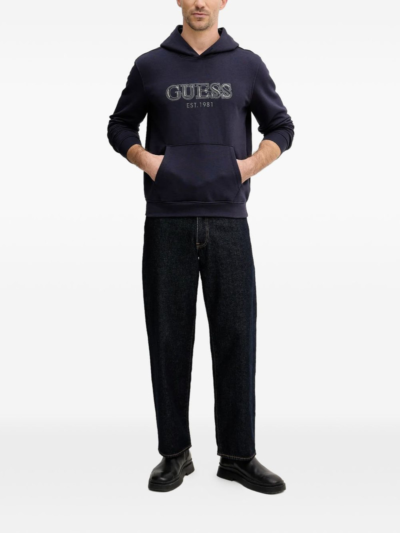 GUESS USA logo-embroidered hoodie outlook